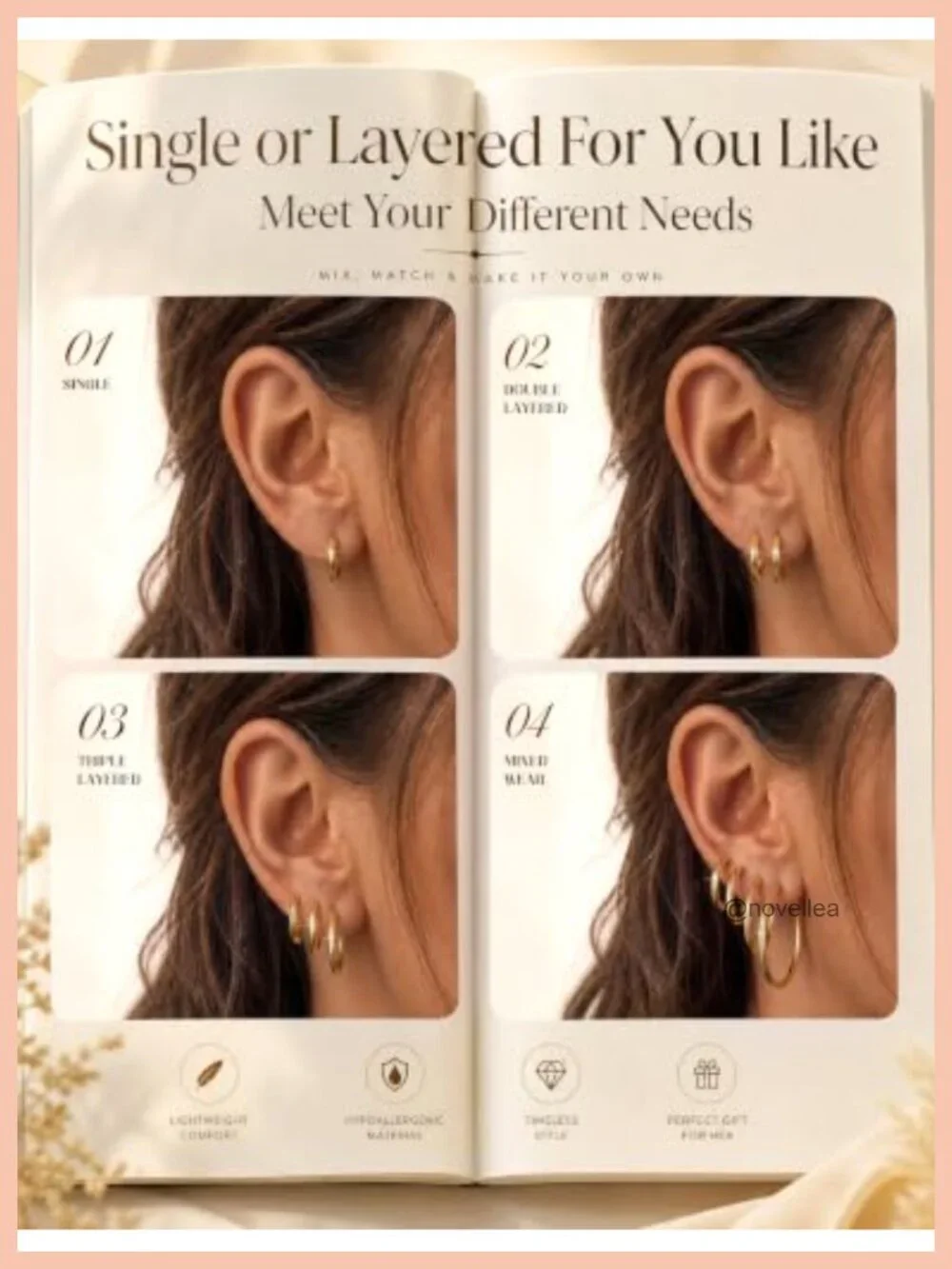 5 Pair 925 Sterling Silver Hoop Earrings Set Small To Large 10 14 20 30 40mm